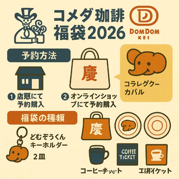 コメダ珈琲の福袋2026年は売り切れ？再販や予約方法も詳しく紹介！